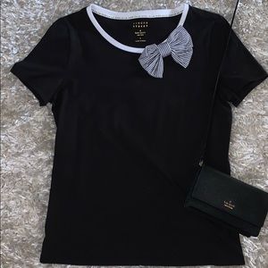 Broome Street Black Bow T-shirt